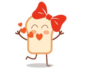 Bread cartoon man vector