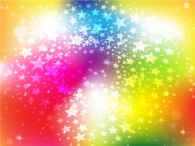 Bright Rainbow Stars Background vector