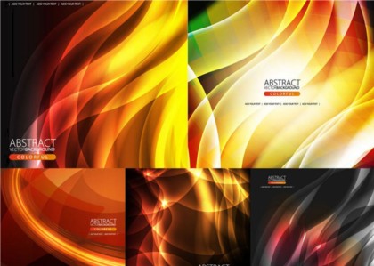 Bright flame lines background vector material