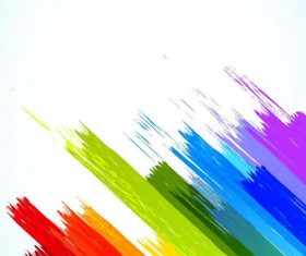 Brush colored paint background vector