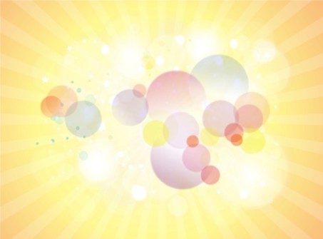 Bubbles And Rays vector graphics