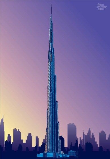 Burj Khalifa design vector