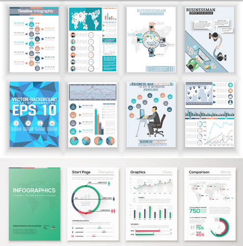 Business Brochures vectors graphics