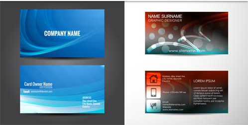 Business Cards Set 8 shiny vector