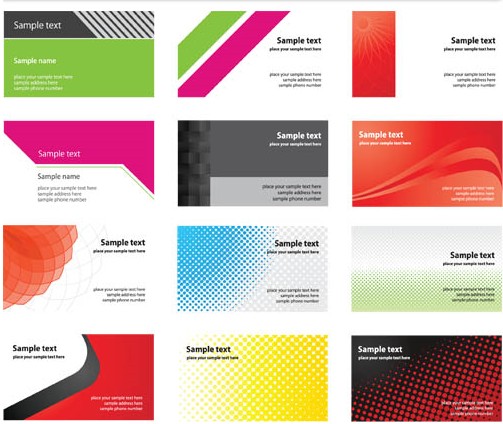 Business Colorful Cards Illustration vector