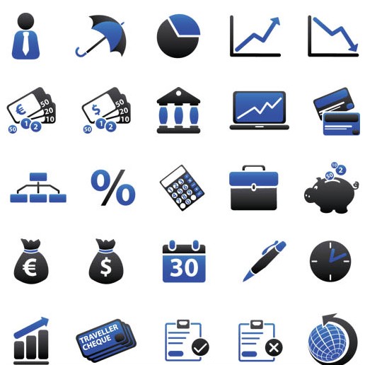 Business Icons 13 vector graphics
