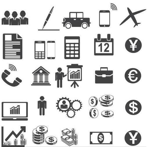 Business Icons 7 vector graphics