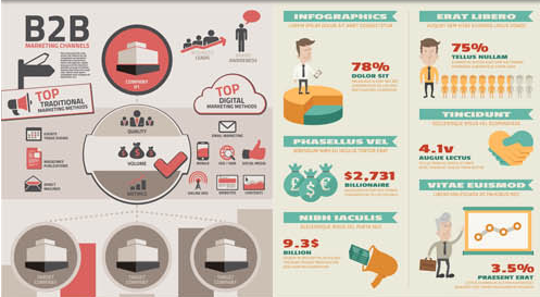 Business Infographics 2 set vector