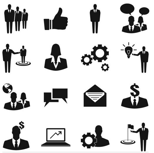 Business People Icons 10 vector