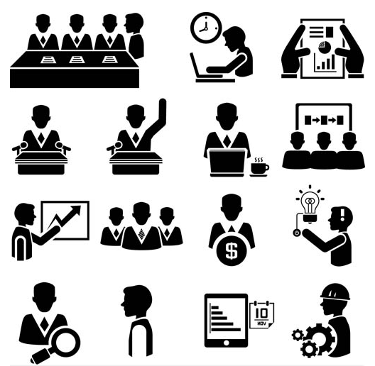 Business People Icons 13 set vector