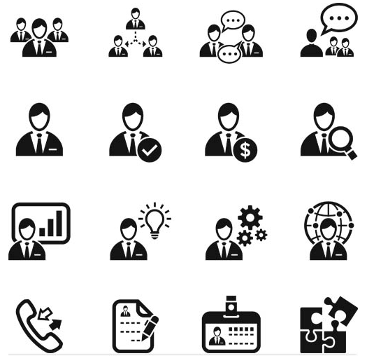 Business People Icons 14 vector graphic