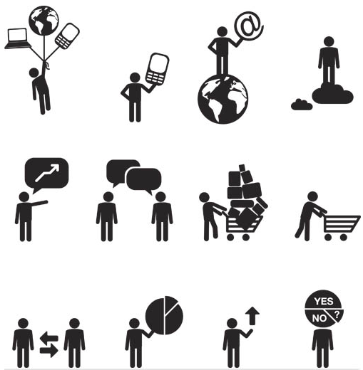 Business People Icons 16 vector