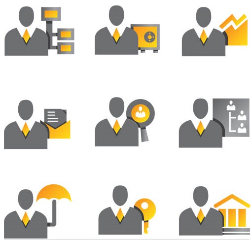 Business People Icons 2 vector graphic
