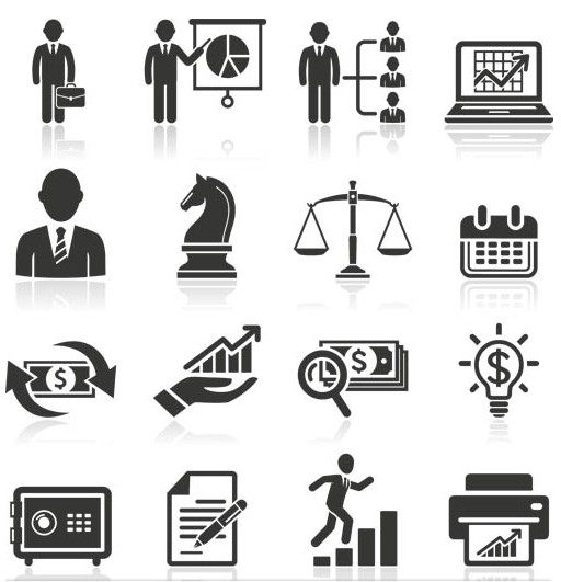 Business People Icons 4 vector