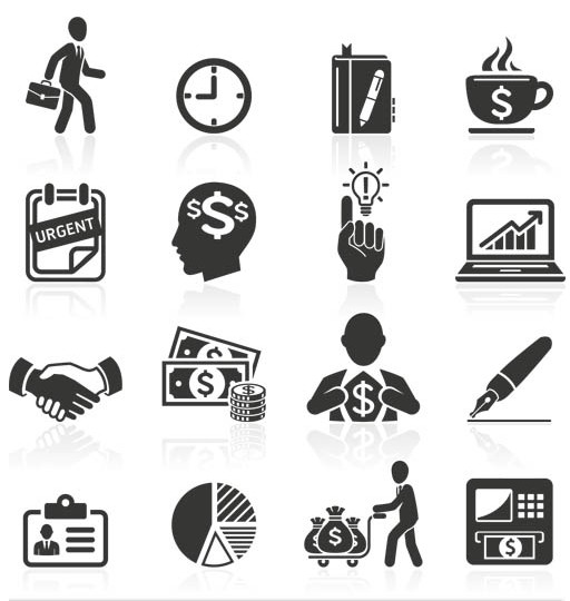 Business People Icons 9 vectors material