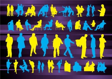 Business People Silhouettes vector