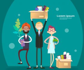 Business people funny design vectors material 01