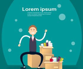 Business people funny design vectors material 02