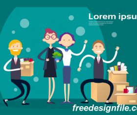 Business people funny design vectors material 04