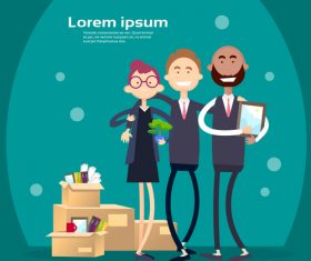 Business people funny design vectors material 05