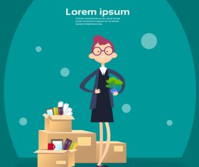 Business people funny design vectors material 08