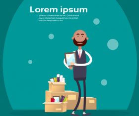 Business people funny design vectors material 09