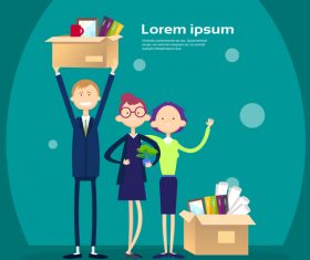 Business people funny design vectors material 10