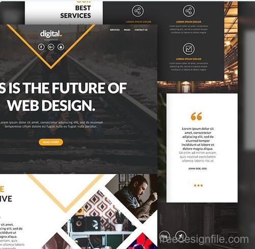 Businesses with Agencies Website PSD Template