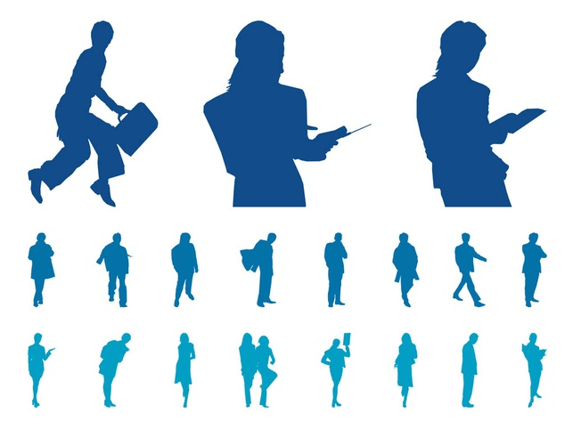 Businesspeople Silhouette art vector