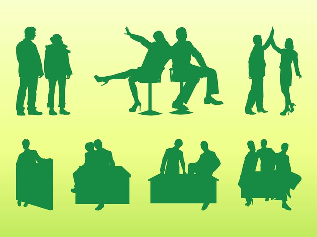 Business people Silhouettes art vector design