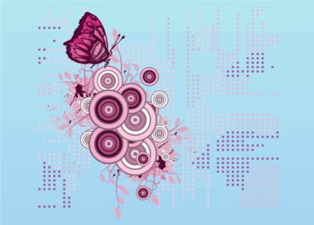 Butterfly Decoration vectors graphic