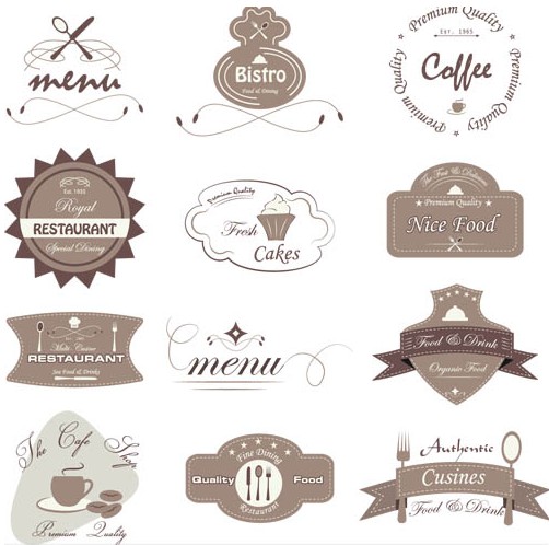 Cafe Labels vectors graphics