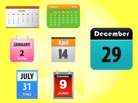 Calendar Icons Vector