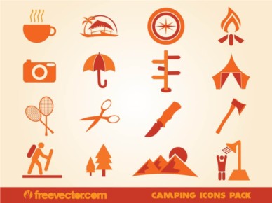 Camping Icons vector