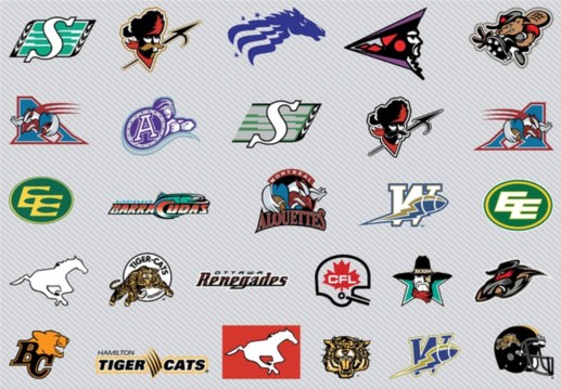 Canadian Football Teams vector graphics