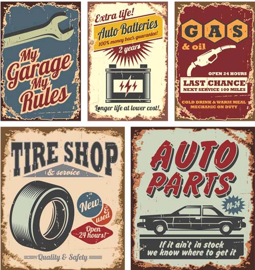 Car Garages Backgrounds vector