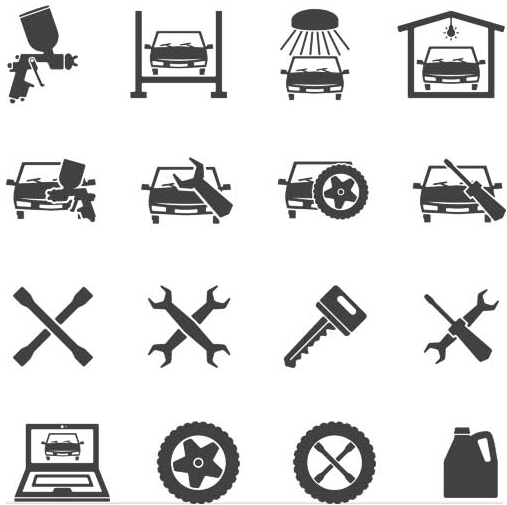 Car Service Icons Set vector