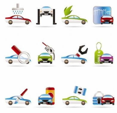 Car Services Icons vector design