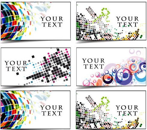 Cards Abstract Templates vector