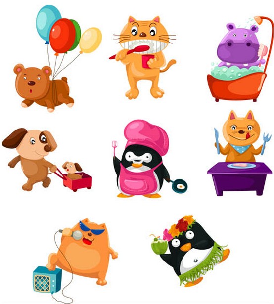 Cartoon Animals free vector