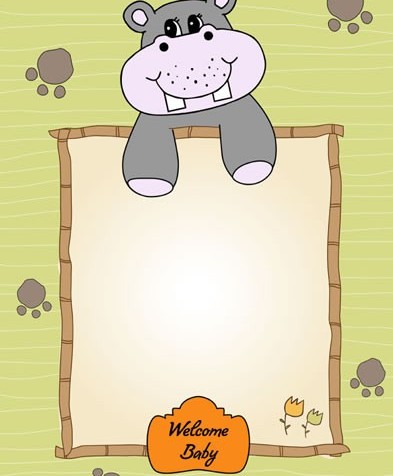 Cartoon Bear stationery design vector