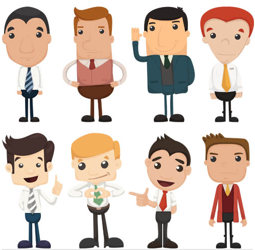 Cartoon Business People 5 vector free download