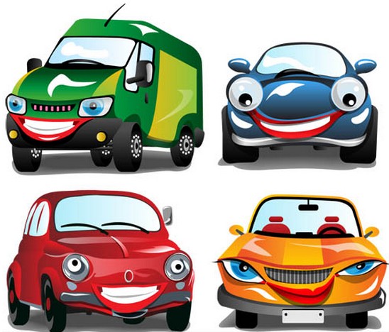 Cartoon Cars free set vector