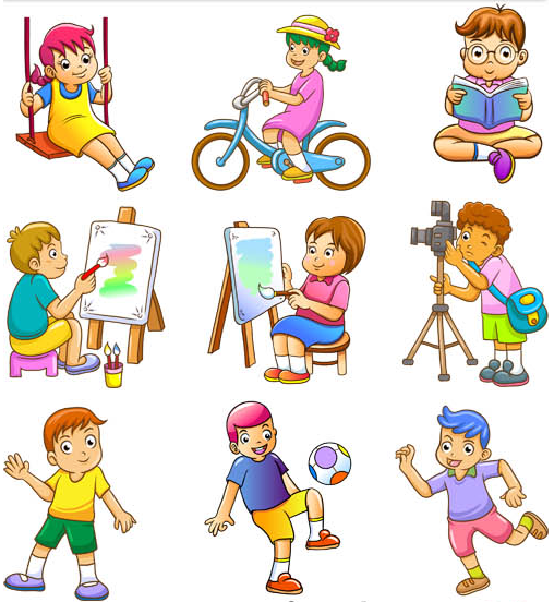 Cartoon Children Mix 5 vector