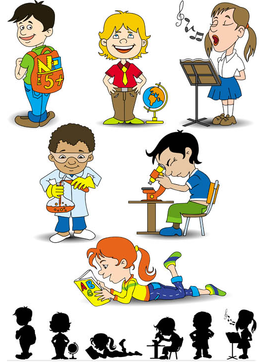 Cartoon Children free vectors material