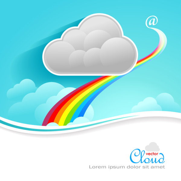 Cartoon Cloud background 3 vector