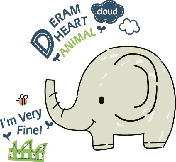 Cartoon Cute Elephant vector