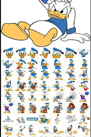 Cartoon Donald shapes vector
