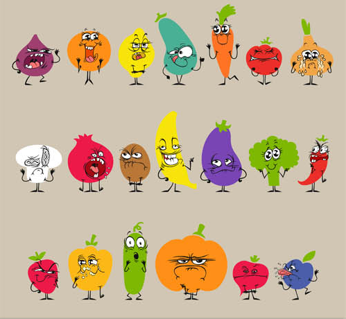 Cartoon Vegetables creative vector
