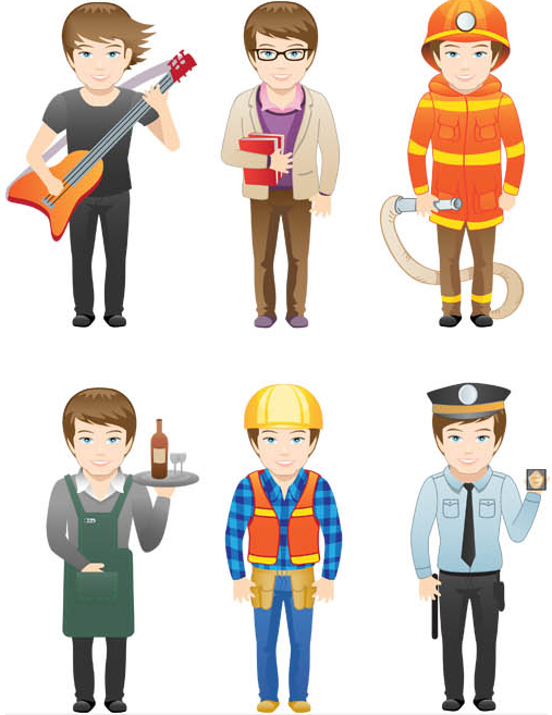 Cartoon Workers 2 vector free download